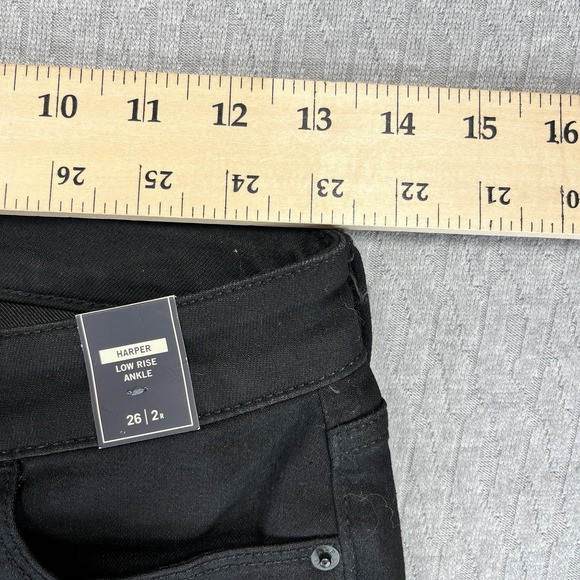 Abercrombie &‎ Fitch Harper Ankle new with tags Black Dress Jeans women 2/26X26 - Picture 5 of 14